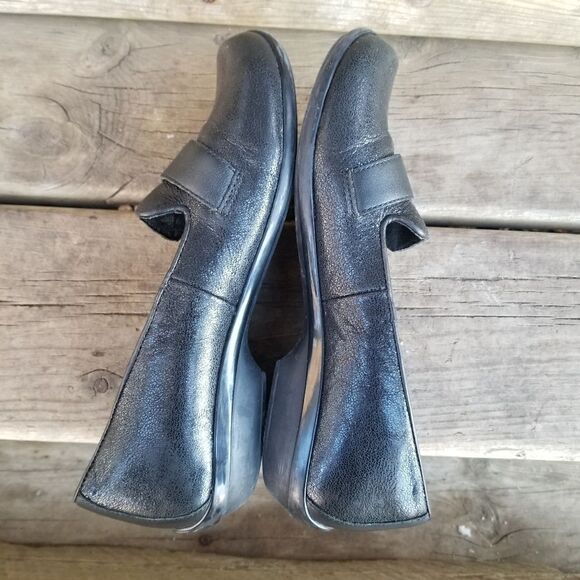 Dansko Olena Black Crackled Suede Leather Comfort Comfy Flats 38 - Picture 7 of 12